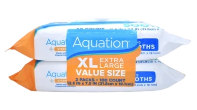 Aquation 2 pack XL Body Cloth 100 count
