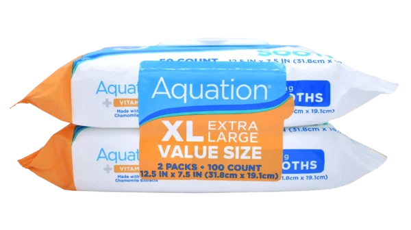 Aquation 2 pack XL Body Cloth 100 count