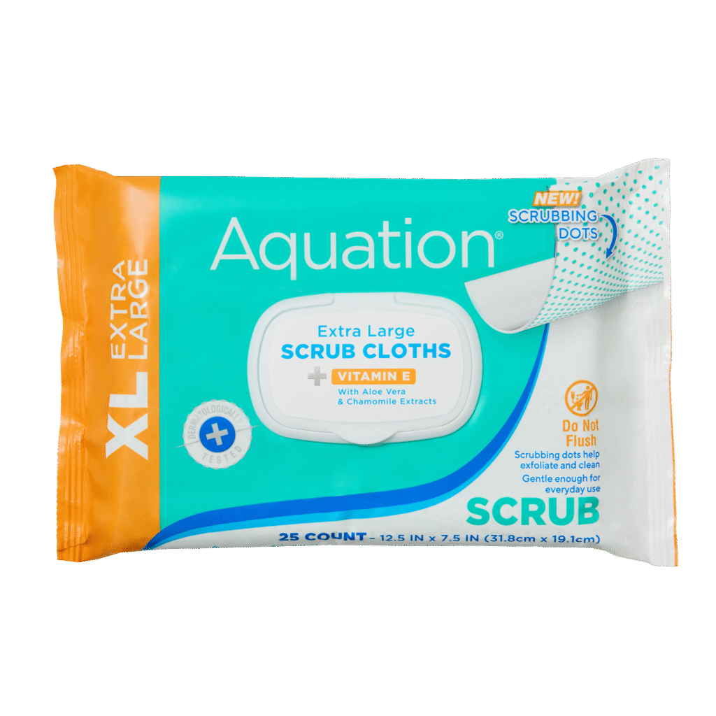 Aquation XL Scrub Body Wipes