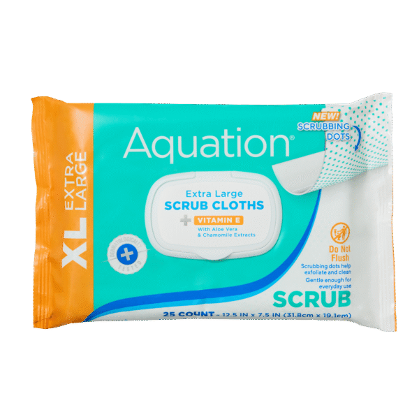 Aquation XL Scrub Body Wipes