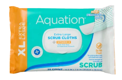 Aquation XL Scrub Wipe Package Top