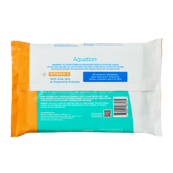 Aquation Scrub Wipes back