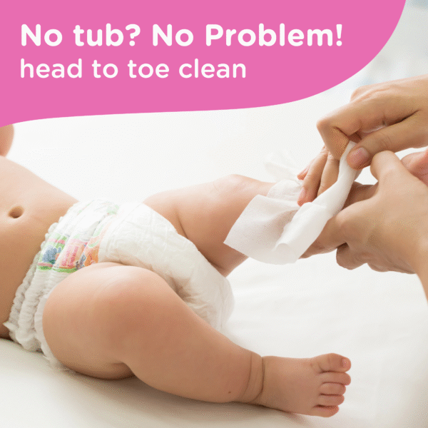 Wiping down Baby